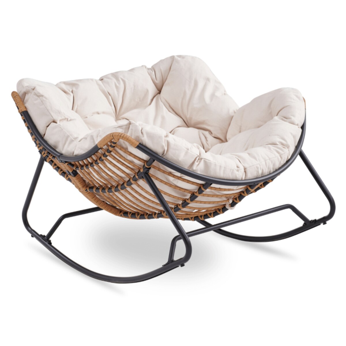 Fotel Leżak Ogrodowy Bujany Bujak Leżanka Do Salonu Na Taras ELTON Beż