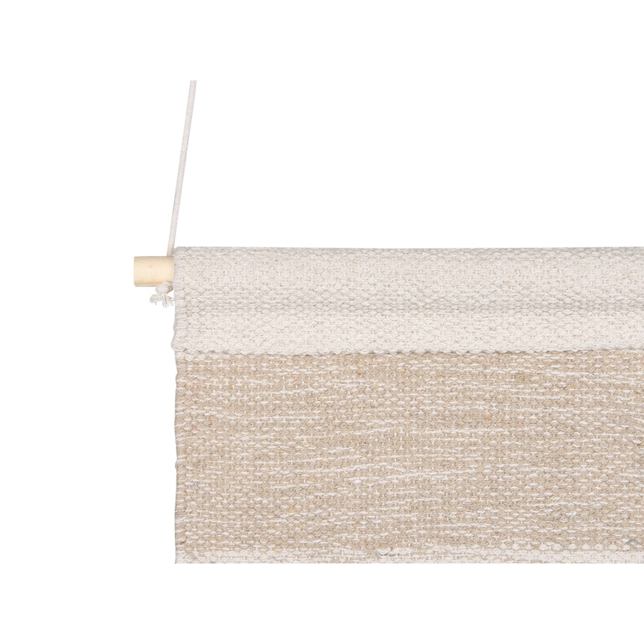 Dekoracja ścienna z frędzlami bawełniana beżowo-czarna SANGAR