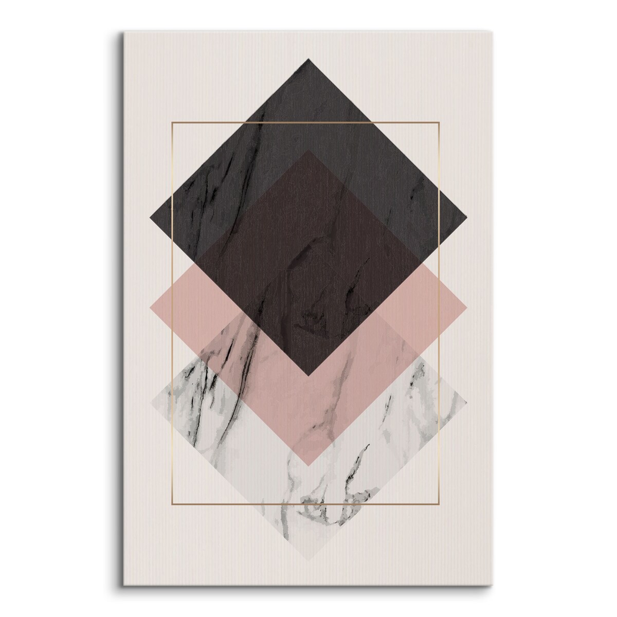 Obraz Abstrakcja Pastelowe Różowe Romby 80x120cm