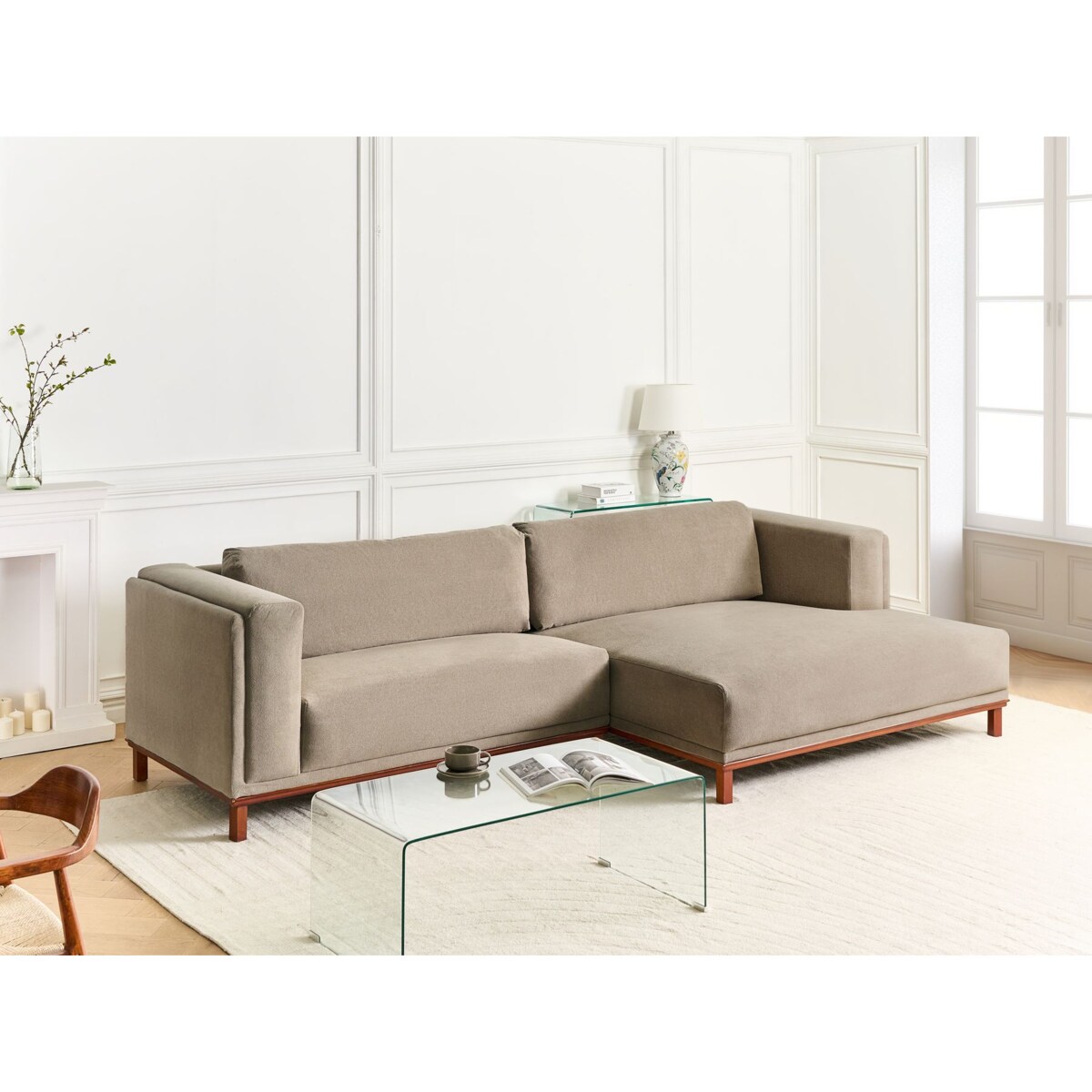 Narożnik VENG Beżowoszary dla 4 osób