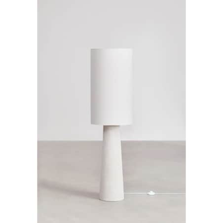 Lampa podłogowa Loana z lnu i włókna szklanego