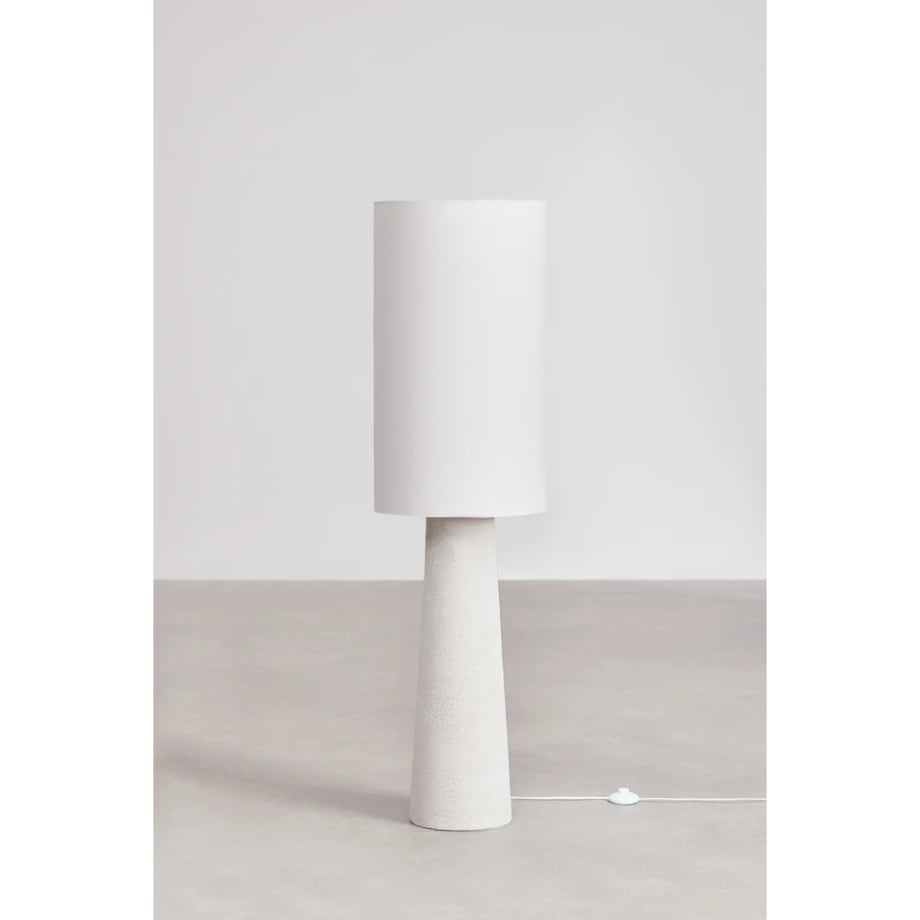 Lampa podłogowa Loana z lnu i włókna szklanego