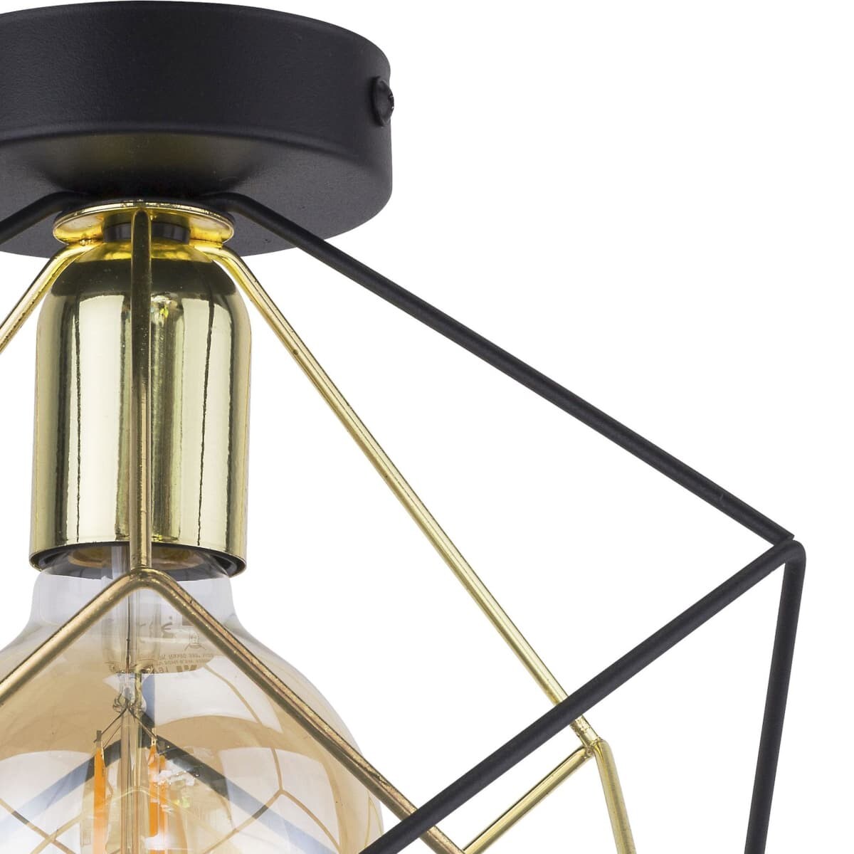 Geometryczna lampa sufitowa loft Alambre 2702 TK Lighting czarna złota