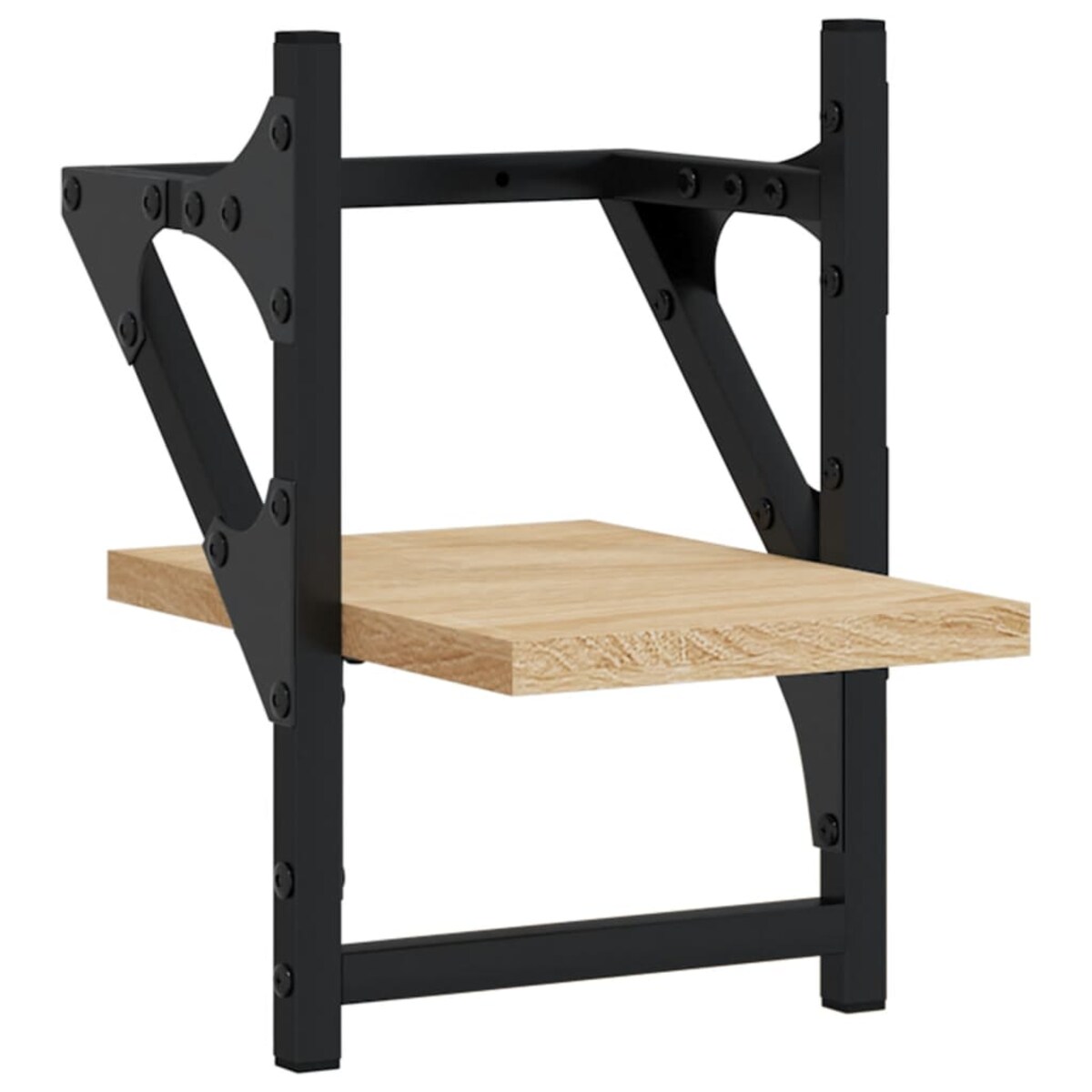 vidaXL Półki ścienne z drążkami, 2 szt., dąb sonoma, 20x25x30 cm