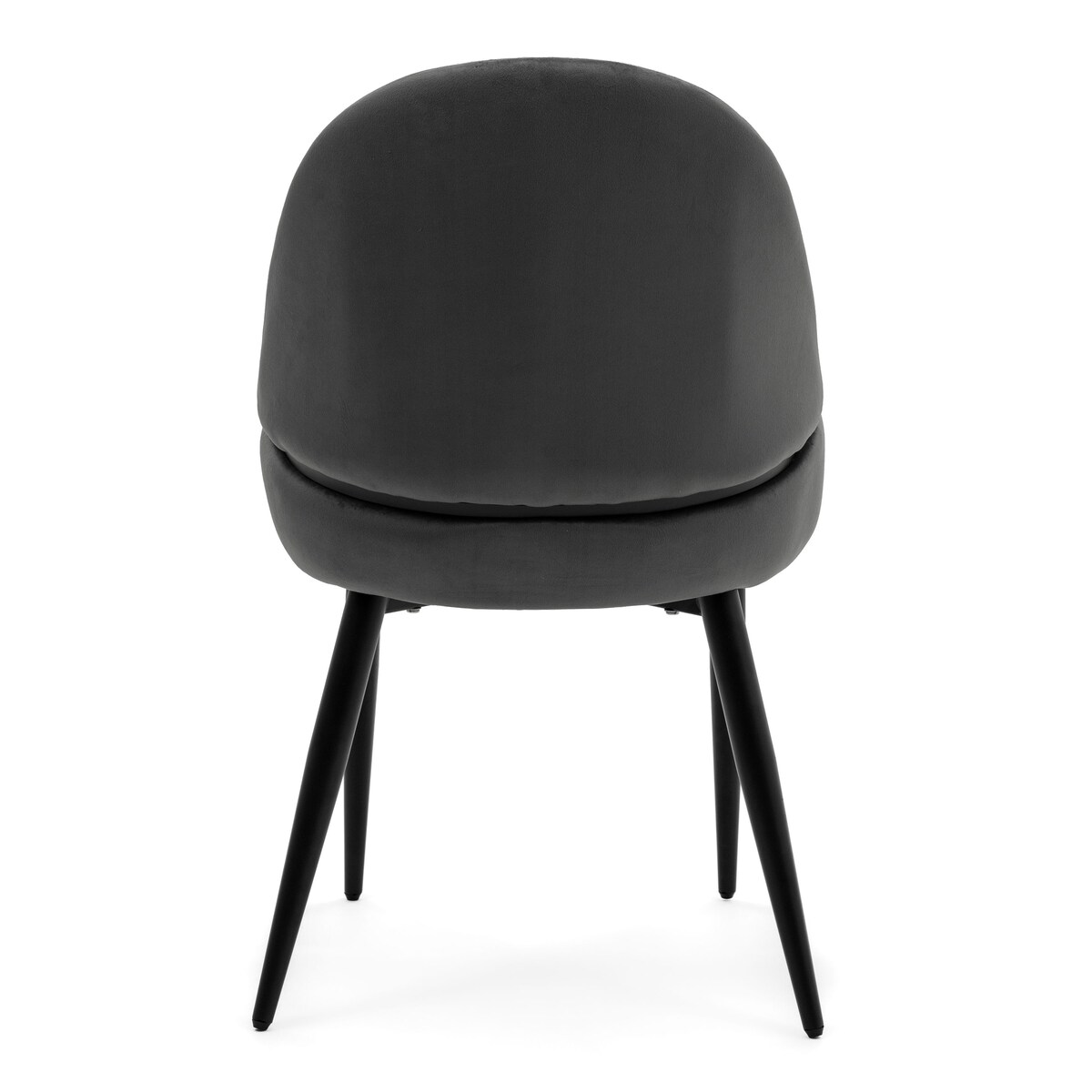 Krzesło tapicerowane welurowe do salonu BERGAMO szare