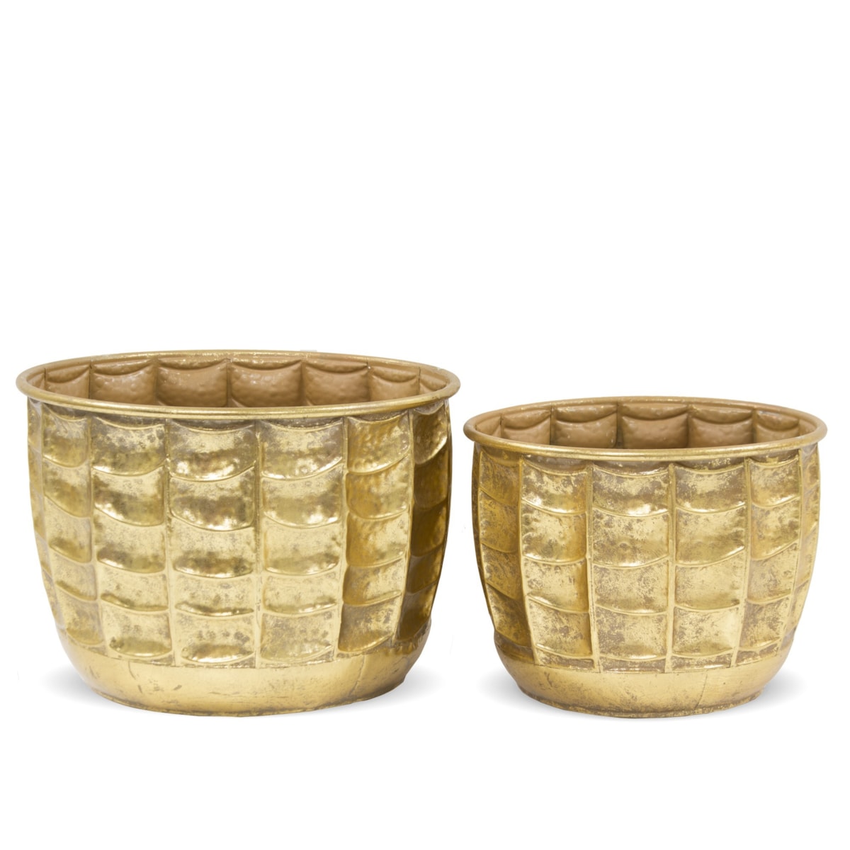 Osłonka 2 szt. metalowa złota 23,5x33,5 i 20,5x27,5 cm MARREN