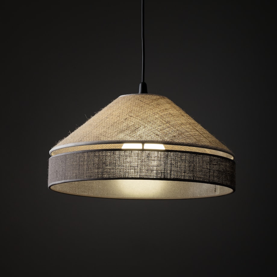 Eliss Black Juta Lampa Wiszaca 1Xe27
