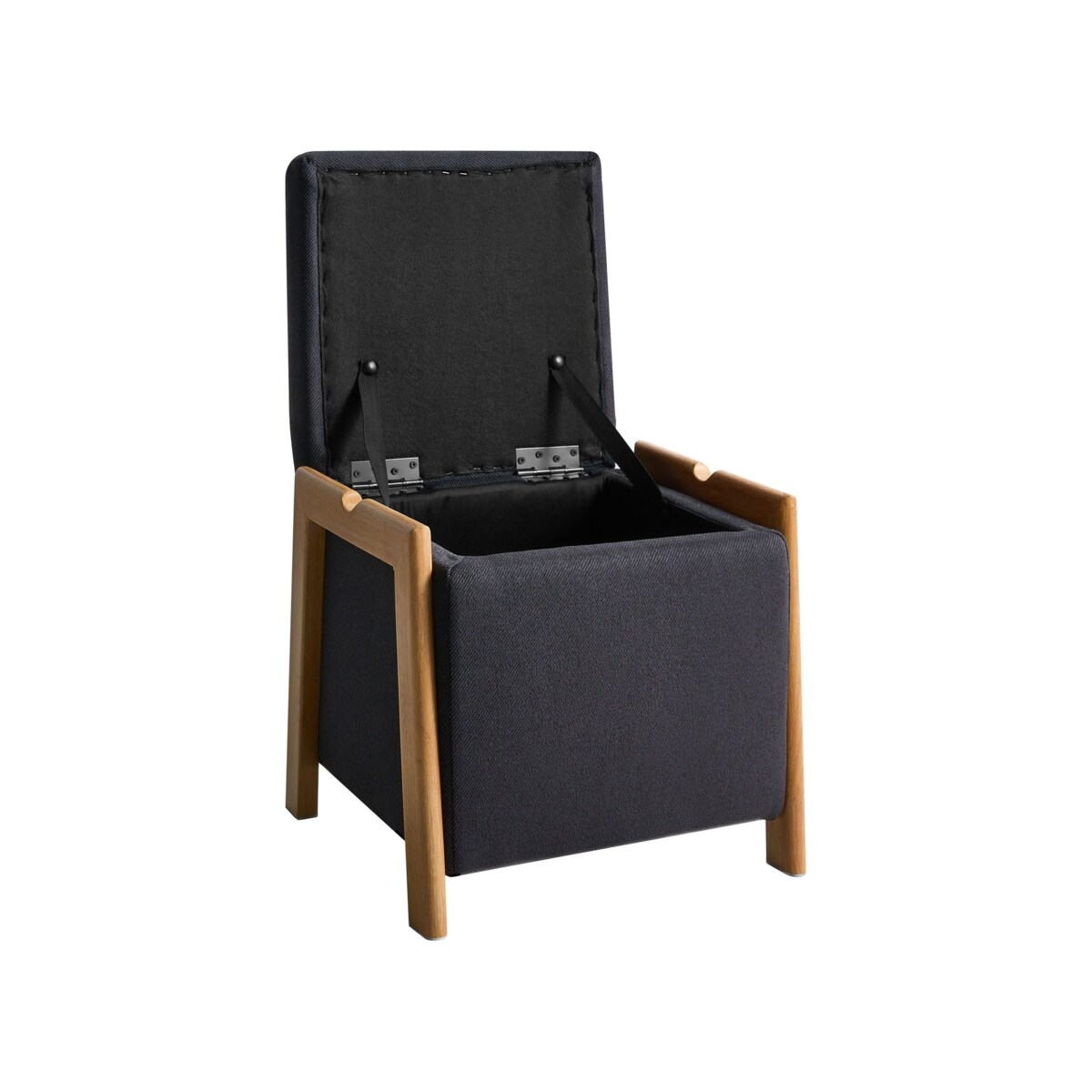 Puf ze schowkiem EDLAND Czarny