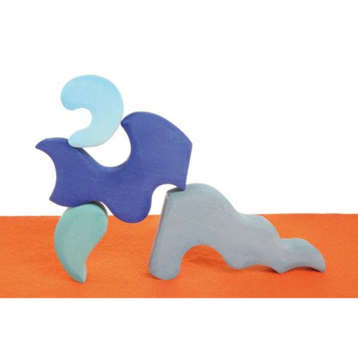 Kształty podniebne - drewniane klocki Grimm's niebieskie 1+