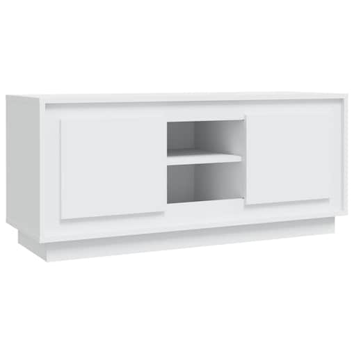 vidaXL Szafka pod TV, biała, 102x35x45 cm, materiał drewnopochodny