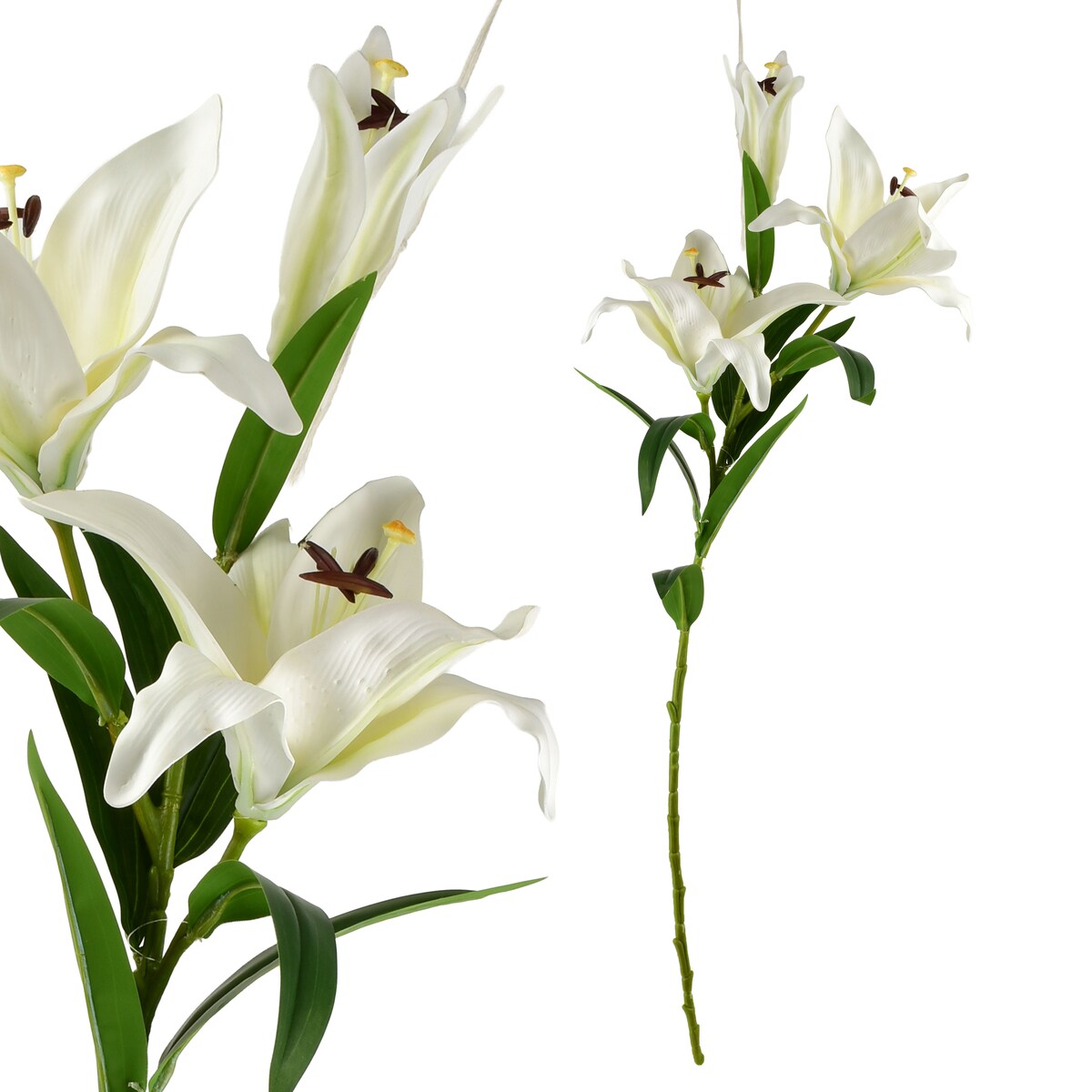 Sztuczna lilia 90 cm biała Viridis