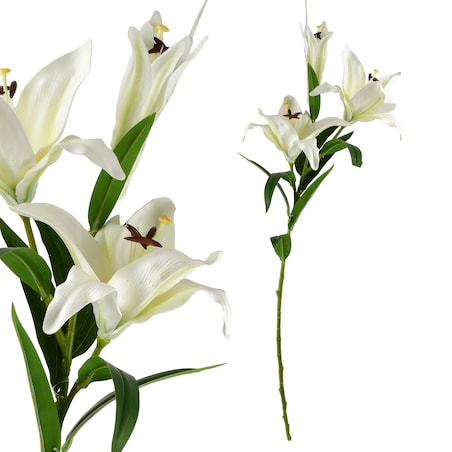 Sztuczna lilia 90 cm biała Viridis
