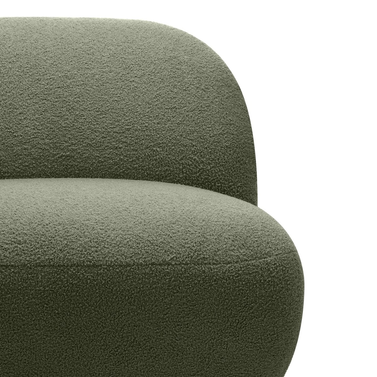 Fotel obrotowy 73x85x85 cm TENNO-3 bouclé ciemnozielony