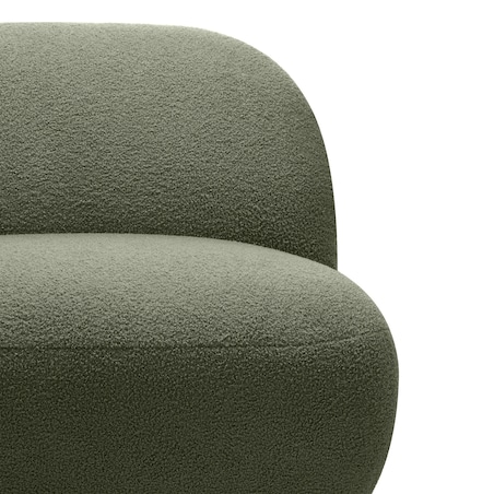 Fotel obrotowy 73x85x85 cm TENNO-3 bouclé ciemnozielony