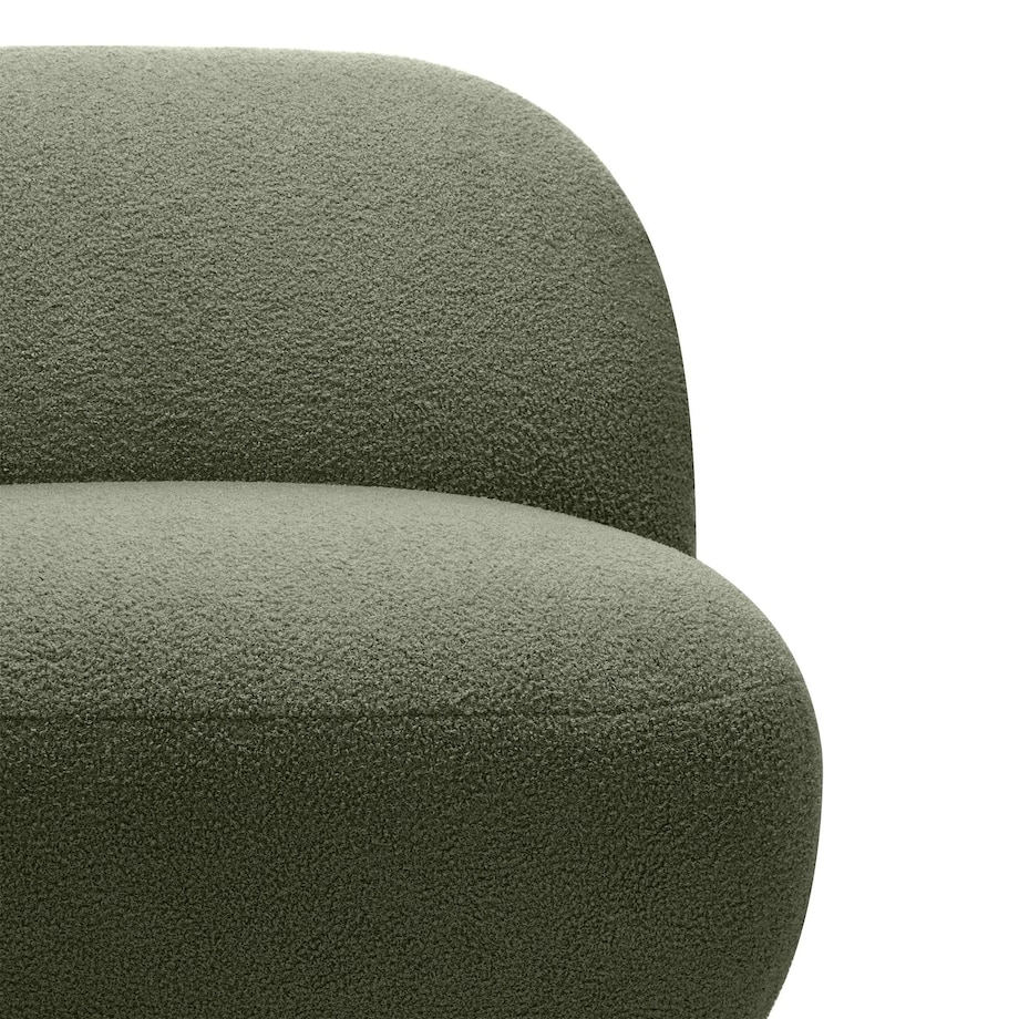 Fotel obrotowy 73x85x85 cm TENNO-3 bouclé ciemnozielony