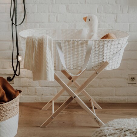 Stojak na kosz Happy Moses - Smart Stand naturalny