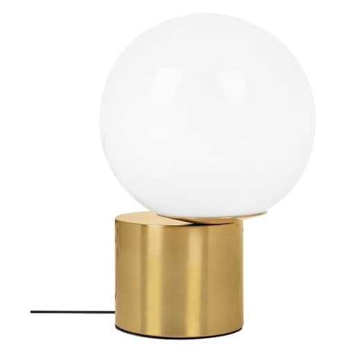 Lampa stołowa Parla MSE010300141 szklana kula biała złota