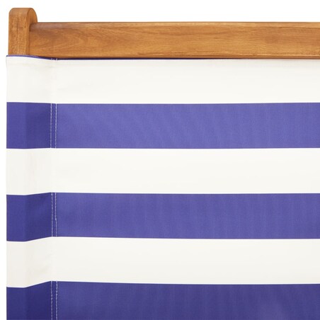 vidaXL Krzesła ogrodowe, 2 szt., niebiesko-białe, akacja i tkanina