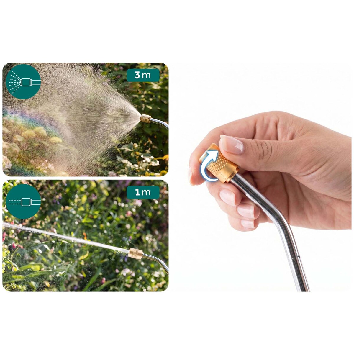 Opryskiwacz ciśnieniowy ręczny Plonos PL-605 ogrodowy 5l z regulowaną lanca dysza