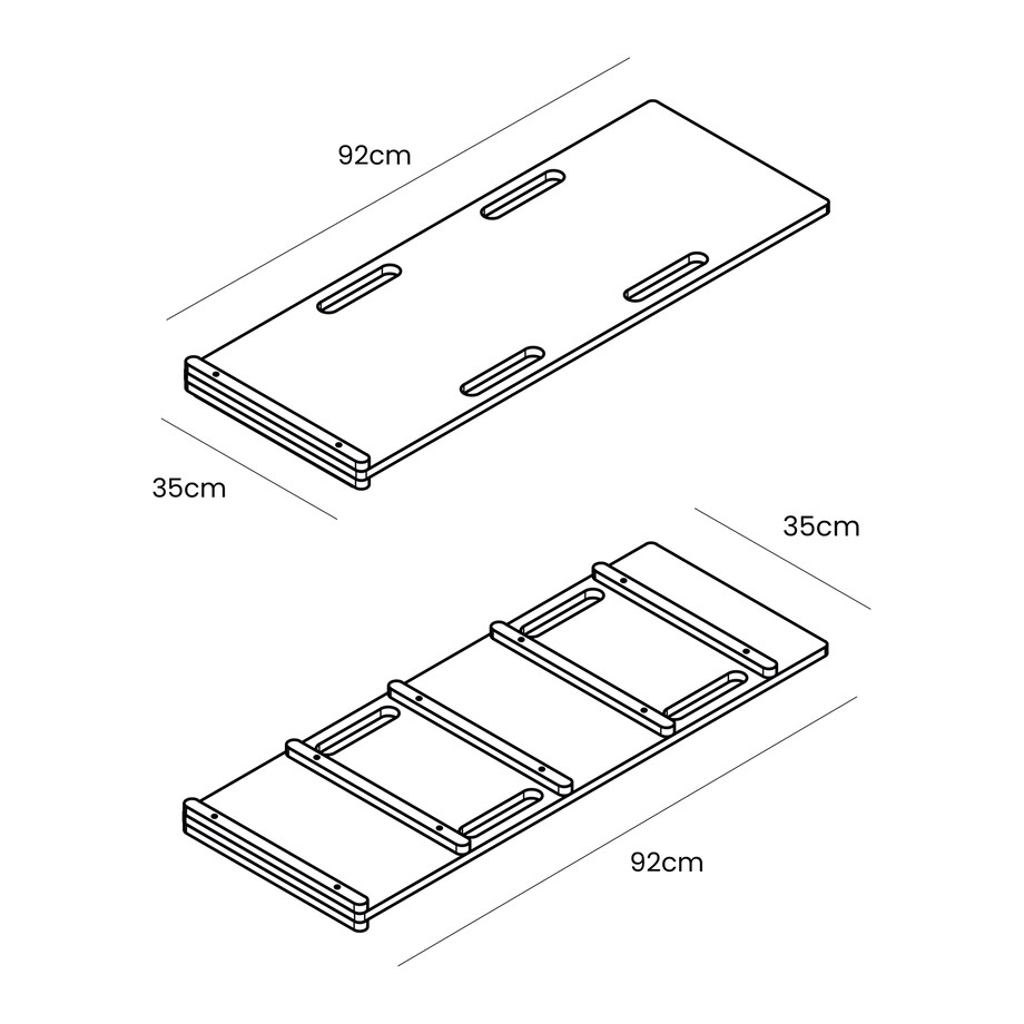 Medium Dream Rocker Naturalne Drewno & Zjeżdżalnia & Drabinka