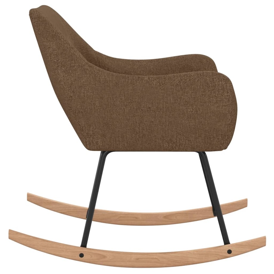 vidaXL Fotel bujany, brązowy, tapicerowany tkaniną