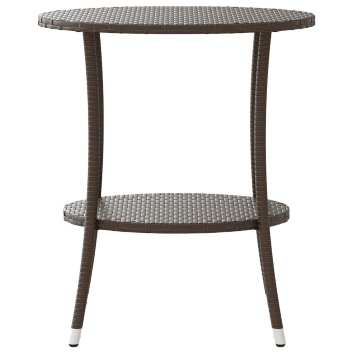 vidaXL Rozkładane fotele ogrodowe ze stolikiem, 2 szt., brązowe