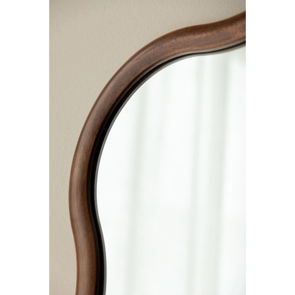 Lustro ścienne z drewna dębowego Aldreu 75x160 cm