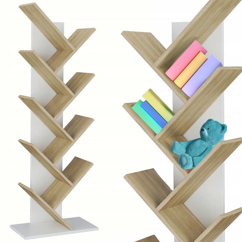 Regał na książki JUMI wąski otwarty boho