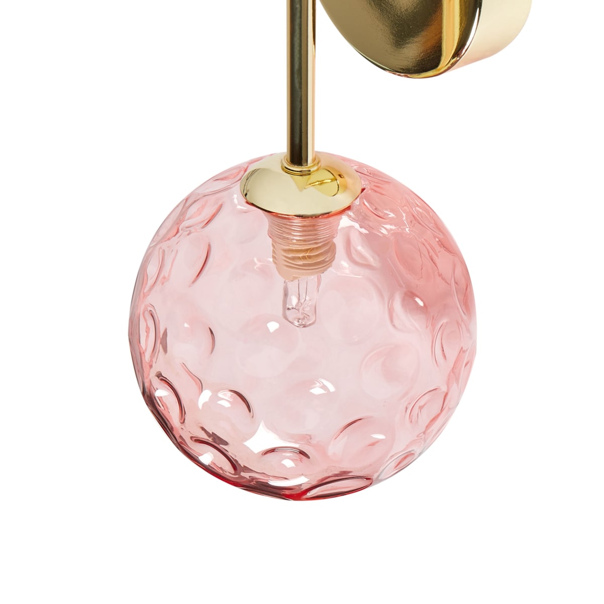 Zestaw 2 szklanych lamp ściennych różowy ANADYR