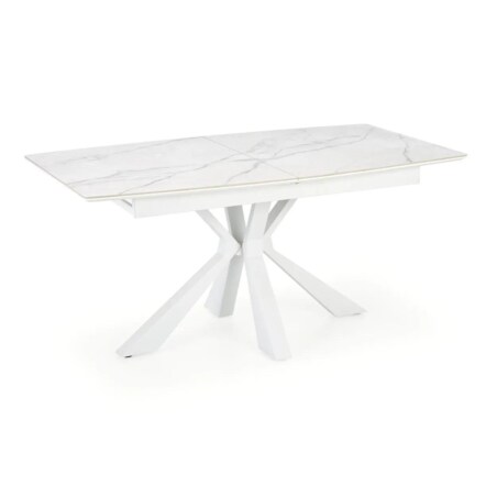 Stół rozkładany VIVALDI 160(200)x89 biały marmur/biały