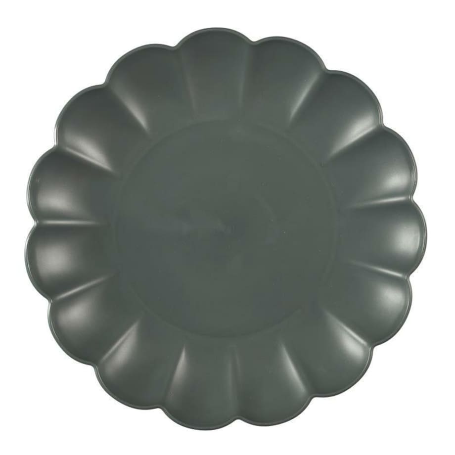 TALERZ DESEROWY Iris 20,5 cm ciemnoszary z tworzywa PP