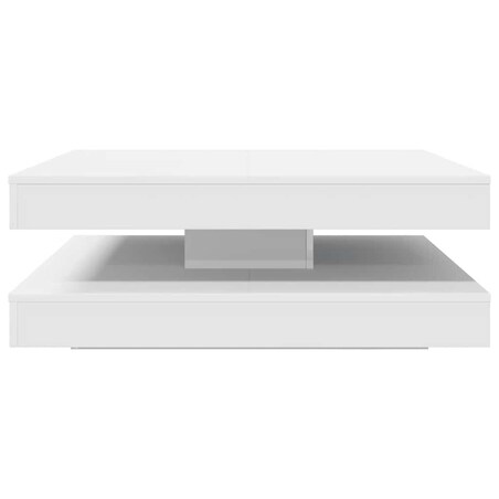 vidaXL Stolik kawowy obrotowy 360 stopni biały 90x90x34,5 cm