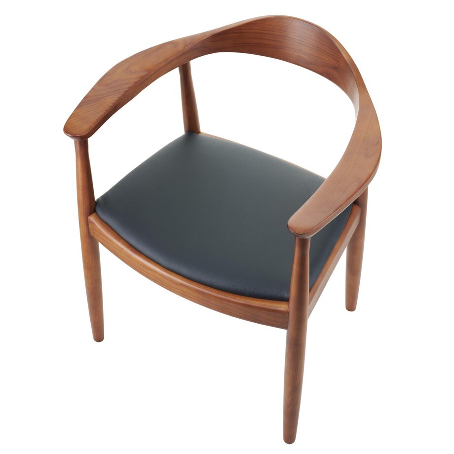 Drewniane krzesło vintage King MH-004CH-W Moos podłokietnik orzechowe