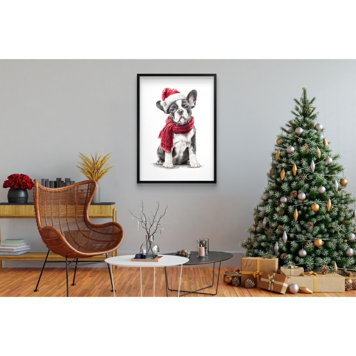 Świąteczne Plakaty na ścianę Obrazy ścienne na Święta do salonu 50x70