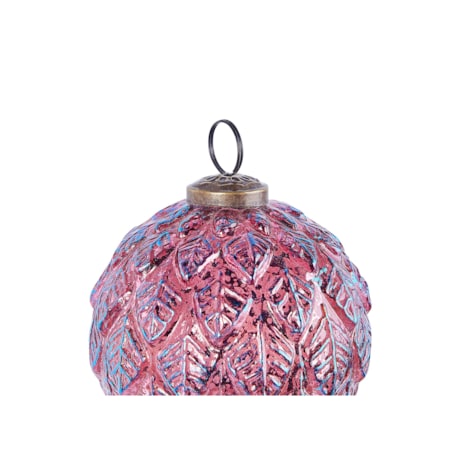 Zestaw 6 bombek szklanych różowy ASTRAL