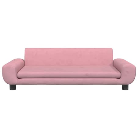 vidaXL Sofa dla dzieci, różowa, 100x54x33 cm, aksamit