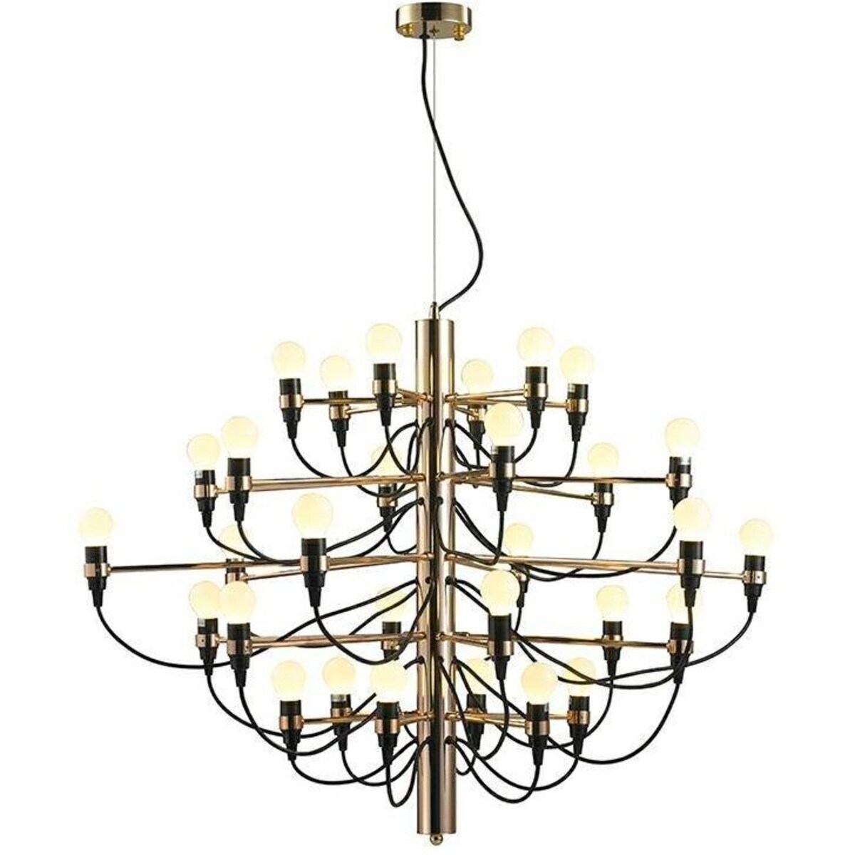 Pałacowy żyrandol Gino MSE010100305 do salonu czarny złoty