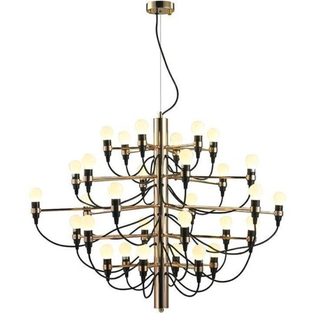 Pałacowy żyrandol Gino MSE010100305 do salonu czarny złoty