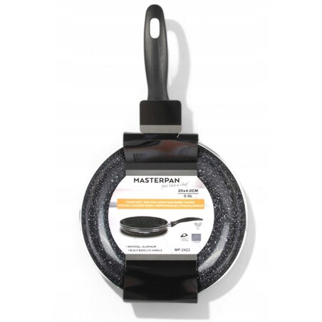 Lekka Patelnia Granitowa 20 Cm Plaster Miodu Indukcja Gaz 0.9L 4.0 Cm