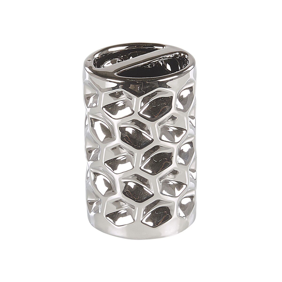 Zestaw akcesoriów łazienkowych 5 elementów TIRUA Ceramika Srebrny