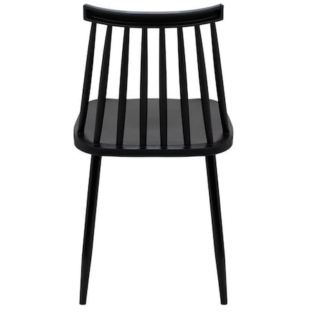 Czarne krzesło jadalniane Ribs Black tradycyjne do kuchni