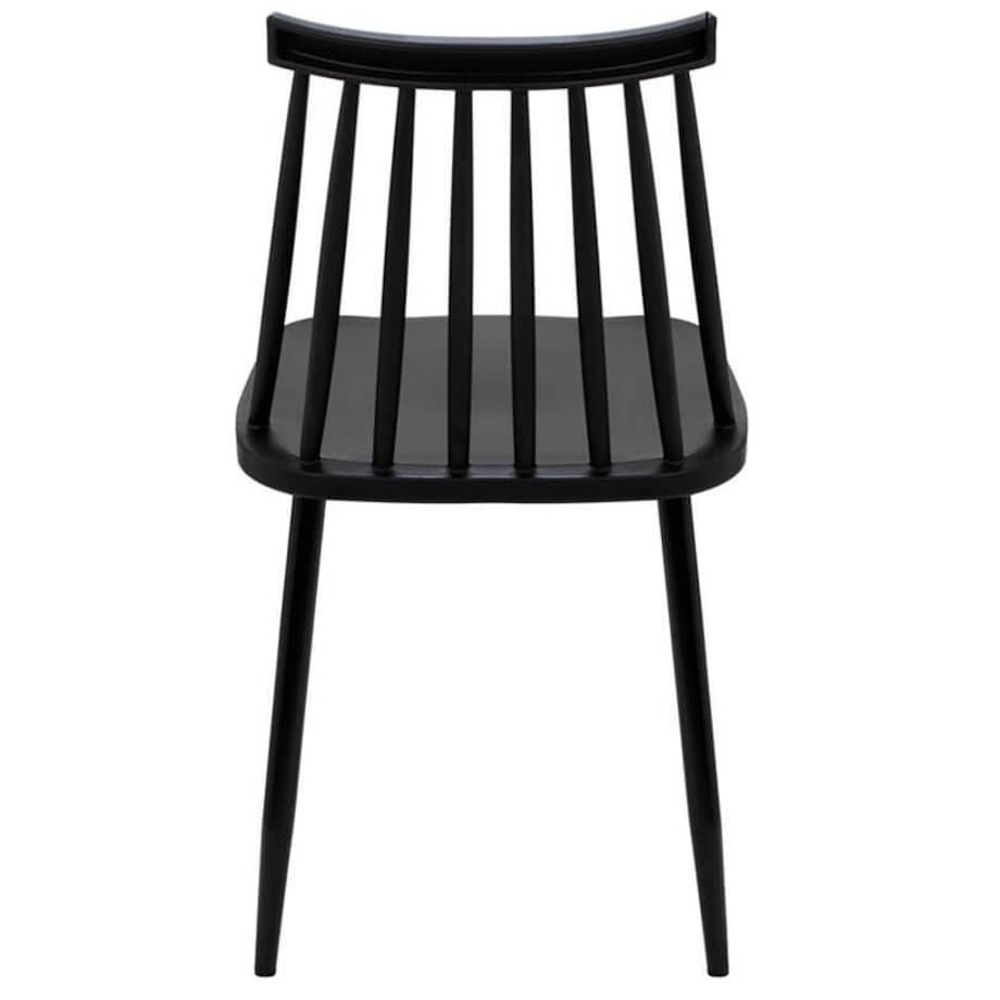 Czarne krzesło jadalniane Ribs Black tradycyjne do kuchni