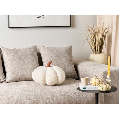 Poduszka dekoracyjna boucle dynia ⌀ 35 cm biała MUNCHKIN