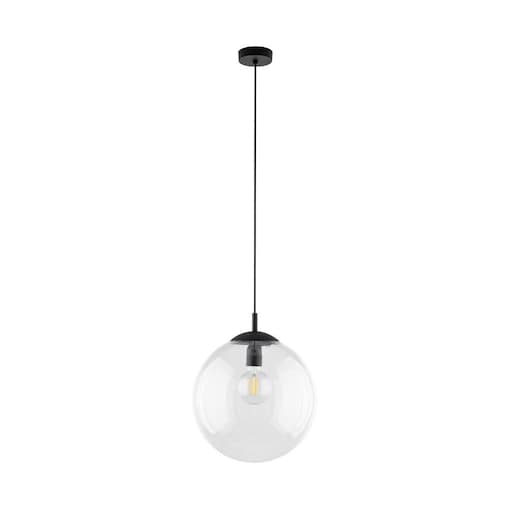 Lampa wisząca szklana ESME TRANSPARENT 3268 TK Lighting E27 czarna nowoczesna regulowana do salonu kuchni jadalni