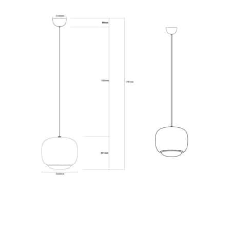 LAMPA WISZĄCA ALUMINIOWA ORIONIS S CZARNA