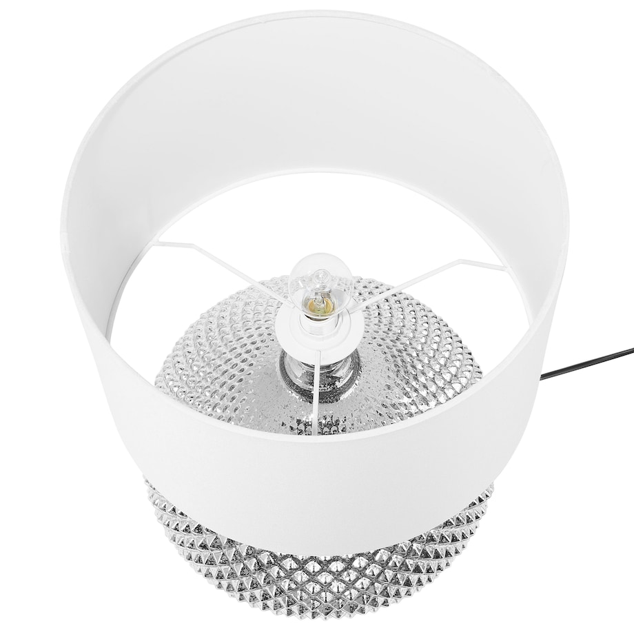 Lampa stołowa MADON Szkło Srebrny