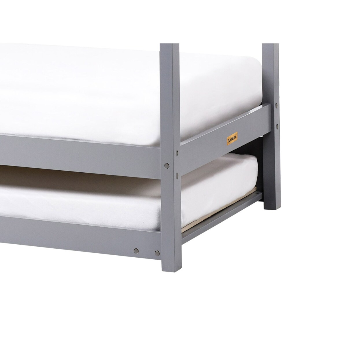 Łóżko wysuwane Drewno sosnowe CRILLON 90 x 200 cm Szary