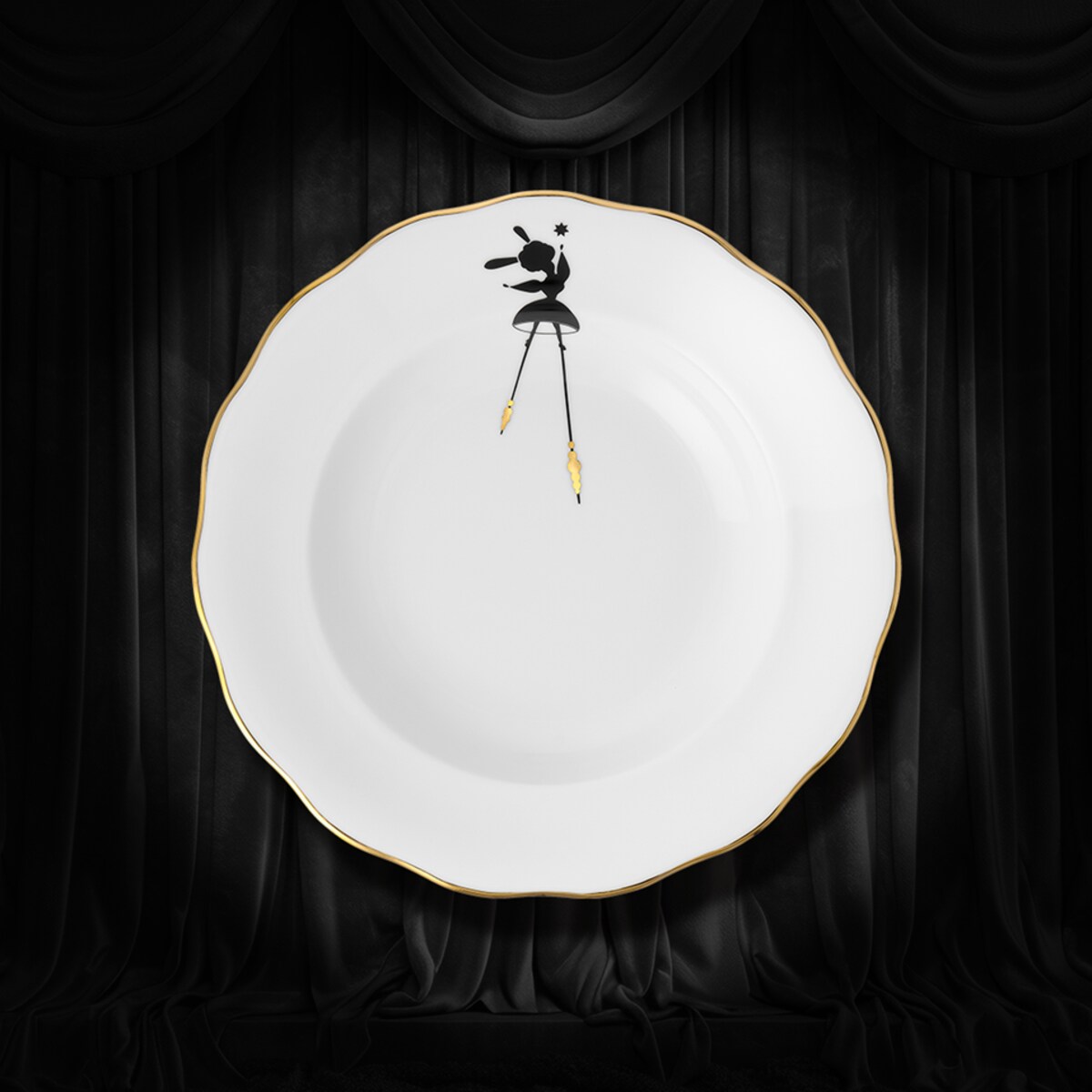 Talerz głęboki 22,5 cm Alaska Circus Black G910