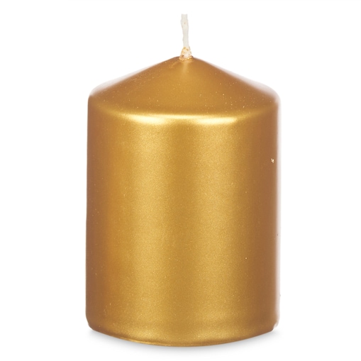 Świeca walec LUNAR złota, Ø 7 cm
