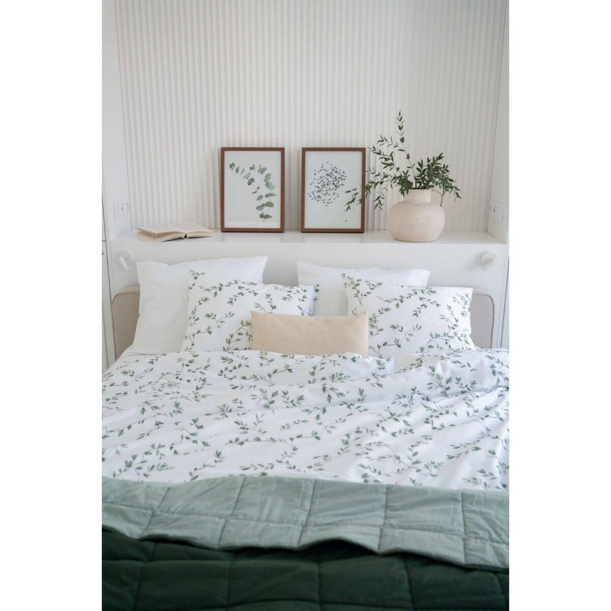Pościel Listkowie 200/200 + 2 x 70/80 cm